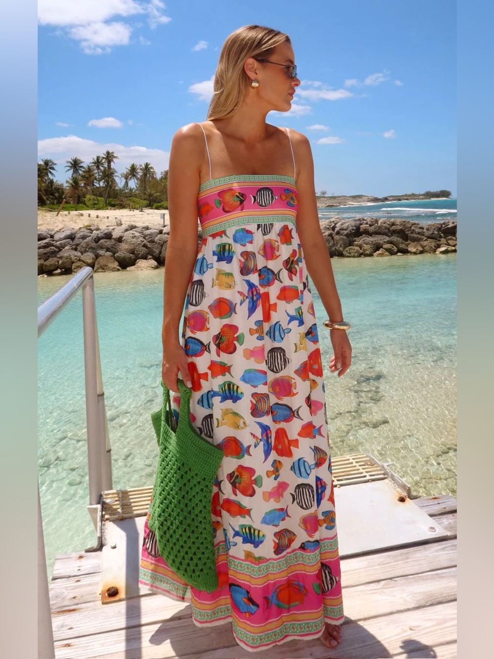 Show Me Your Mumu Skylar Maxi Dress in Rainbow Reef